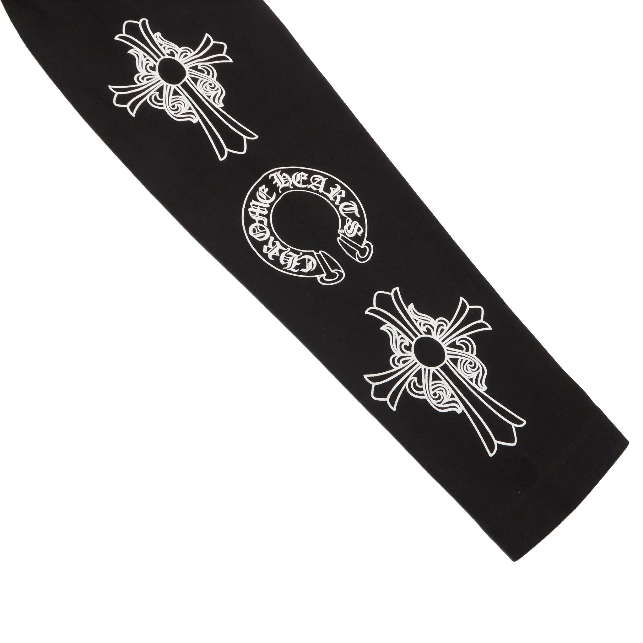 Detailed Sleeve View of Preloved - Chrome Hearts Neck Logo L/S Baseball Red Black Shirt 1383 100000107NLBS-RED